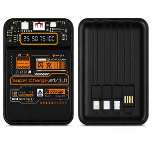 Portable Power Bank with Built-in Cables, Fast Charging & Digital Display – Super Fast Charger