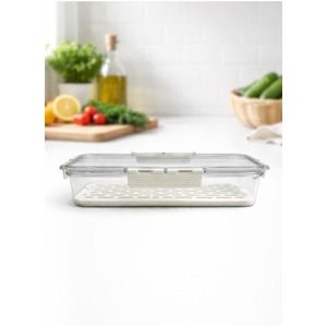 Plastic Storage Box - Clear Multi-Purpose Organizer with Ventilated Design for Home & Kitchen (W29.2 x D11.9 x H7.8)cm / (W11.5 x D4.7 x H3.1)inch