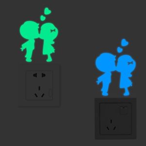 2pcs Glow-in-the-dark switch decorative wall sticker