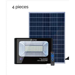 Others 4 pieces 800watts solar flood lights high brigtness with automatic charging with remote