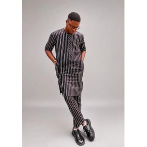 Kaftan Modern black traditional two-piece outfit