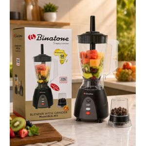 Binatone 2 In 1 Blender With Grinder 1.5 Litres - Black