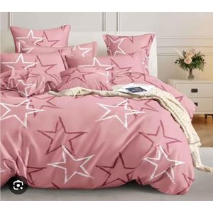 King size bedsheet with 4 pillowcases-pink