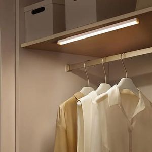 Punch-Free Smart Sensor Magnetic Rechargeable Led Lights, Closet Led Motion Sensor Light, Motion Under Cabinet Lights, Led Closet Lights Wireless USB Charging(Warm light)