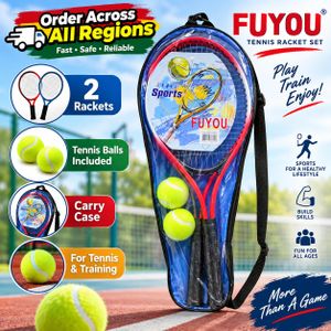 Fuydie Tennis Racket Set – 2 Rackets with Tennis Balls and Carry Bag