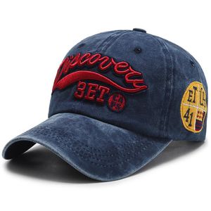 Retro washed cotton baseball cap, unisex adjustable sun hat/cowboy hat