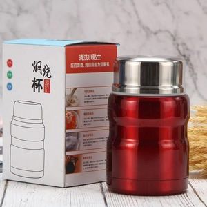 304 Large Stainless Steel Children's Thermos Lunchbox Thermos For Hot Food  with Containers Vacuum Flasks Thermoses