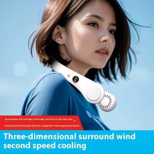 Rechargeable Hands-Free Cooling Fan-White