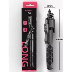 Multipurpose Tripod L16 153cm Extendable Selfie Stick Tripod Stand for Camera Phone and light with Bluetooth Remote - Black