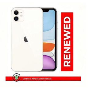 Renewed Apple iPhone 11 128GB HDD - 4GB RAM-Rear/12MP BH90% Front-White