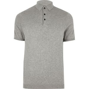 Short Sleeve Polo Shirt - Grey