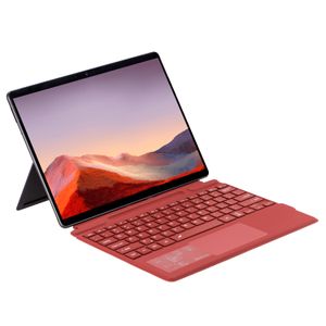 For Microsoft Surface Pro 10 / Pro 9 Wireless Bluetooth Keyboard Leather Case(Wine Red)