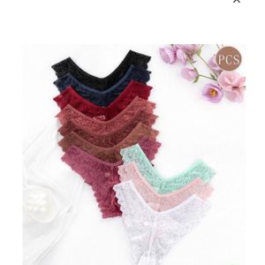 6 Pieces Of Ladies Lace  Panties Set - Multicolor 