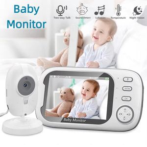 3.5 inch Wireless Video Baby Monitor With Lullabies Night Vision Temperature Monitoring 2 Way Audio Talk Baby Nanny Security Camera