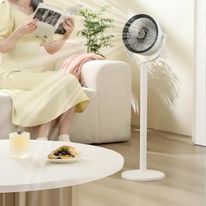 Rechargeable Floor Standing Desktop Fan with Night Light, Portable Home Movable Fan, 5 Wind Speed Modes, 4 Adjustable Heights.