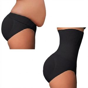 Women's High Waist Tummy Control Shaping Briefs Hip Lifting Body Shaper - Black