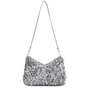 Modern Versatile Sequined Shoulder Bag Shiny Large Capacity Women's Handbag Luxury Underarm Bag for Women