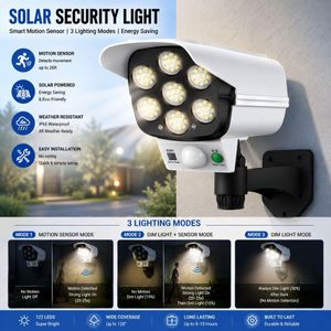 Solar Security Light with Motion Sensor, 3 Lighting Modes, LED Outdoor Wall Light for Garden Yard Pathway and Entrance
