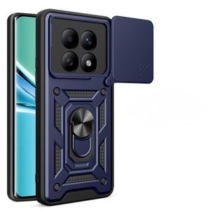 Redmi Note 15 4G&5G Case Slide Window Lens Protection with Magnetic Stand Ring - Blue 
