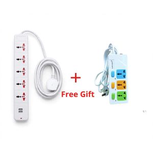 Powerful 5-Way Heavy Duty Extension 2USB Port+ FREE 3-Way Gift - Charge Everything at Once!