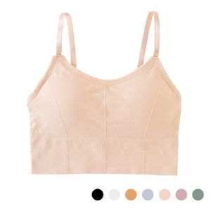 Fashion Soft Women Workout Crop Tank Bras With Y Strappy Back Longline Gym  Top With Removable Padding White