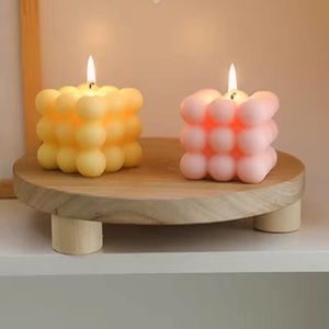 2pcs Cubic aromatherapy Scented Candles- Pink/Yellow