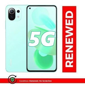 Renewed Xiaomi 11 Lite 5G 99.9%NEW 8GB RAM + 256GB ROM 4250mAh Dual SIM 6.55 Inch Screen HD Camera 64MP Face + Fingerprint Smartphone-Green