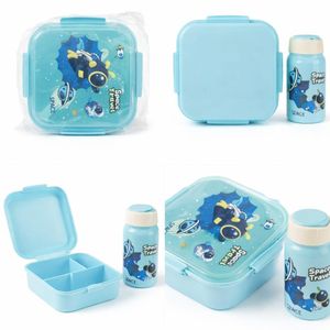 Kids’ Space Travel Lunch Box and Water Bottle Set- Blue