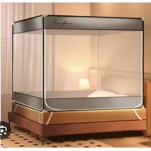AD Portable Four Corner Mosquito Net Canopy For double Size Bed - Multicolour