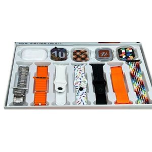  12in1 SmartWatch Set Comes with 2 Smartwatches + Bluetooth Earphones +7 Straps For Android/Iphone