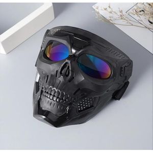 AD Motorcycle Detachable Face Mask - Black 
