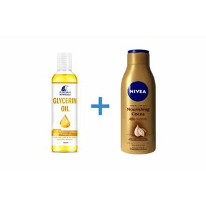 Roushun Glycerin oil + Nivea nourishing cocoa