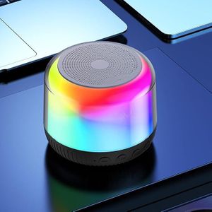 Portable Bluetooth Speaker Wireless RGB LED Speaker with Stereo Sound Strong Bass Rechargeable Mini Speaker TF Card Support Bluetooth 5.2