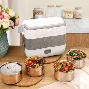 Universal Double-Walled Stainless Steel Lunch Box,Steamer - Ideal for Home, Office, Dorms, Travel, Outdoor Activities, Cooking, and Raw Foods. 2 Liters,200 Watts.