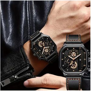 Quartz Men’s Elegant Wrist Watch – Fashion Leather Strap Watch for Men