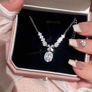 Crystal Rhinestone Pendant Necklace for Women – Wedding Bridal Jewelry Gift for Her