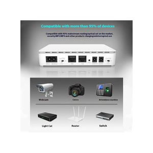 15600mAh DC UPS Uninterruptible Power Supply for Router / Optical Modem / Camera - EU Plug