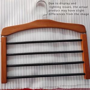 1pc Multi-tier Wooden Trouser Rack and Coat Hanger - Space Saver for Closet and Wardrobe Organization