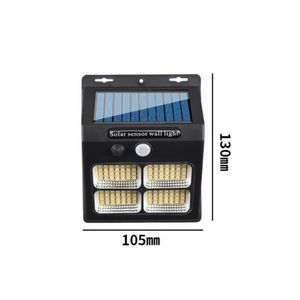 800mAh Solar Motion Sensor Wall Light - 112 LED Outdoor Garden Lamp with 3 Modes