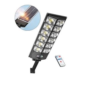 150W Solar Motion Sensor Street Light with 4500mAh Battery, Remote Control, 3 Lighting Modes, Adjustable Angle & Waterproof Design - (L64 x W16.5)cm / (L25.2 x W6.5)inch