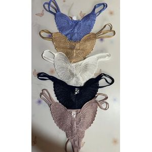 Cotton Lace Panties Set - 6 Pieces - Multicolour