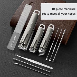 10-Piece Manicure Set – Anti-Splash Cuticle Scissors, Ear Pick & Nail Clippers Kit