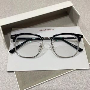 GALUIN Prescription glasses, non-prescription lenses, blue light blocking, elegant half-rimmed glasses