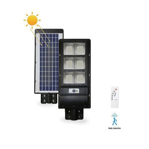 348 SMD LED Rainproof Solar Induction Lamp With Mounting Bracket- Black 