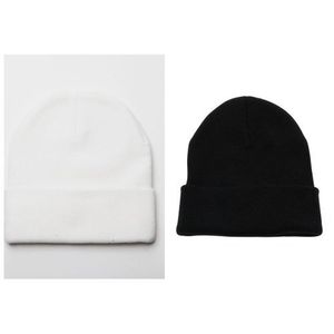 2 Piece Beanie Set - White/Black