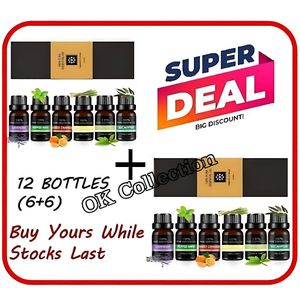 Essential Oil For Aroma Diffuser/Humidifier - 10ml x 12Pieces
