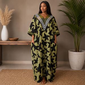 Ready To Wear African Print Boubou Long Dress With Asoke