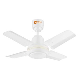 Orient 24" Electric Quadro Ornamental 750mm 4 Short Blade Premium Ceiling Fan-220-240V- 70W - White
