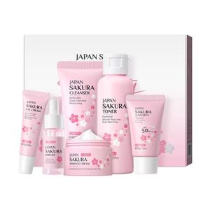 Laikou Niacinamide Moisturizing Reduce Fine Lines Brightens Skin Tone 6Pcs Faciall Set Skin Care.