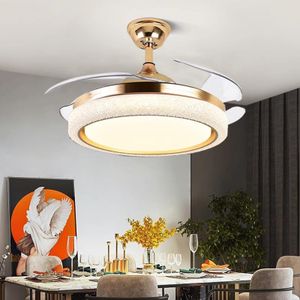 Executive Retractable Fanlight With Remote Control. Gold